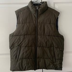 Old Navy Brown Heather Puffer Vest